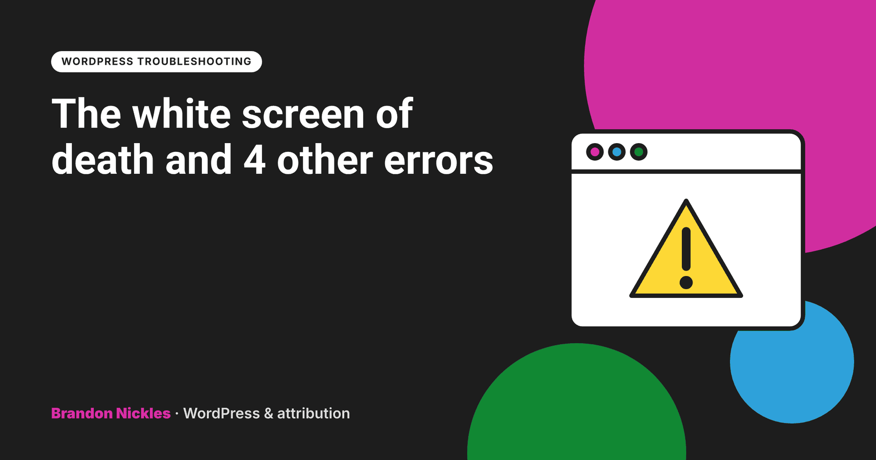 Illustration of a browser window with a warning triangle